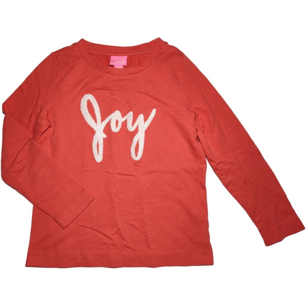 Lilly Pulitzer Girls Sz 8 10 Rami Sweatshirt Lightweight Red Top NWOT Cotton